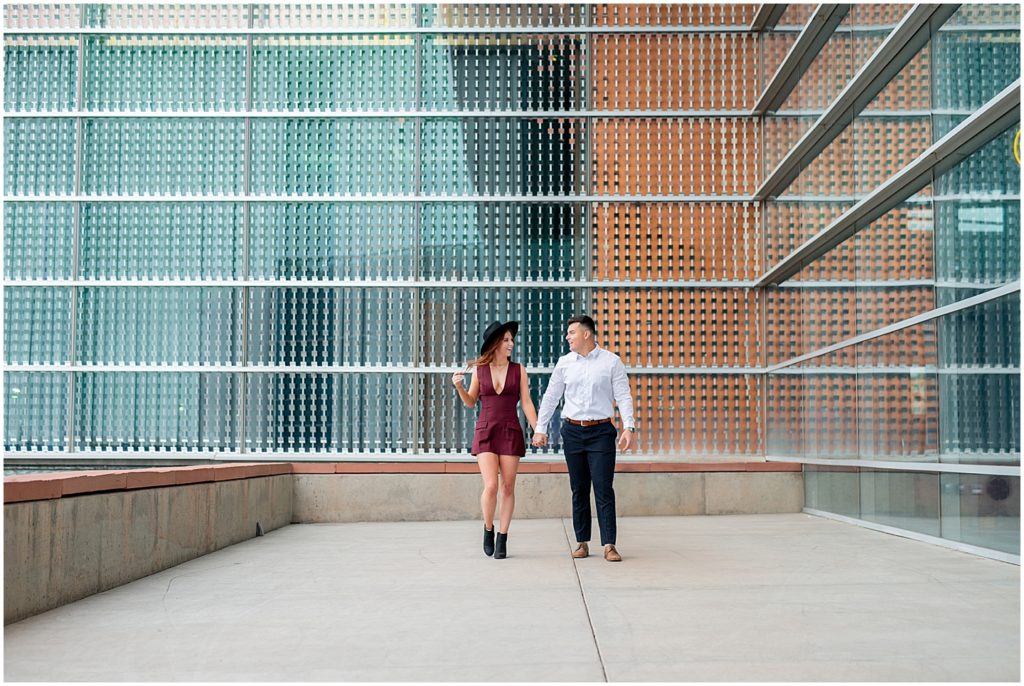 Couples session at the Tempe Center of the Arts