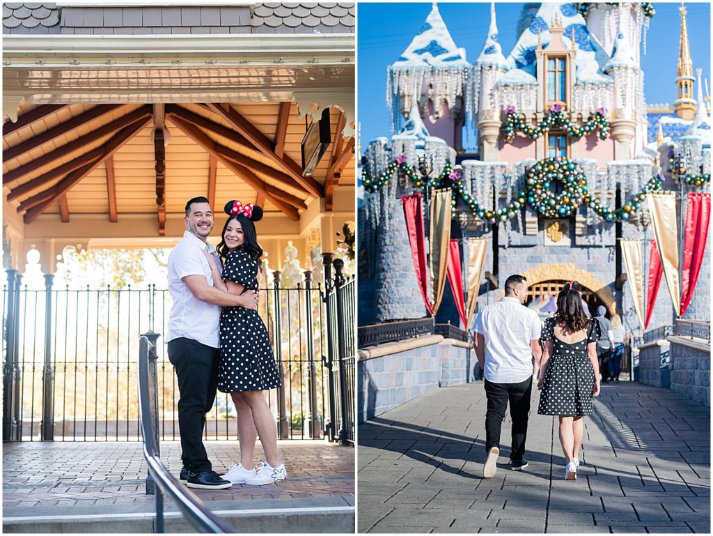 Disneyland castle engagement pictures