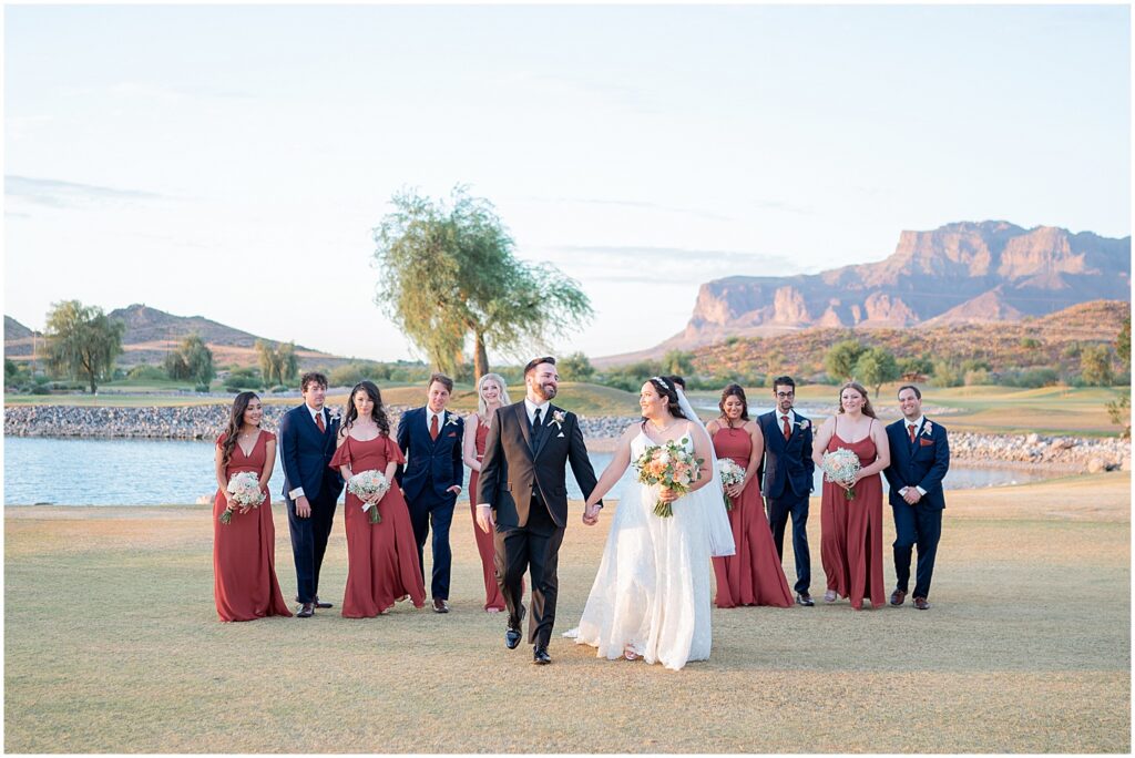 Bridal party pictures at The Views at Superstition